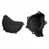 Clutch and ignition cover protector kit POLISPORT 90963 Črn