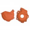 Clutch and ignition cover protector kit POLISPORT 90971 Oranžna