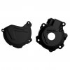 Clutch and ignition cover protector kit POLISPORT 90978 Črn