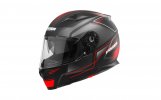 Full face helmet CASSIDA APEX FUSION black matt/ red fluo/ white XS