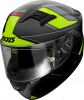 FULL FACE helmet AXXIS GP RACER SV FIBER tech matt fluor yellow S