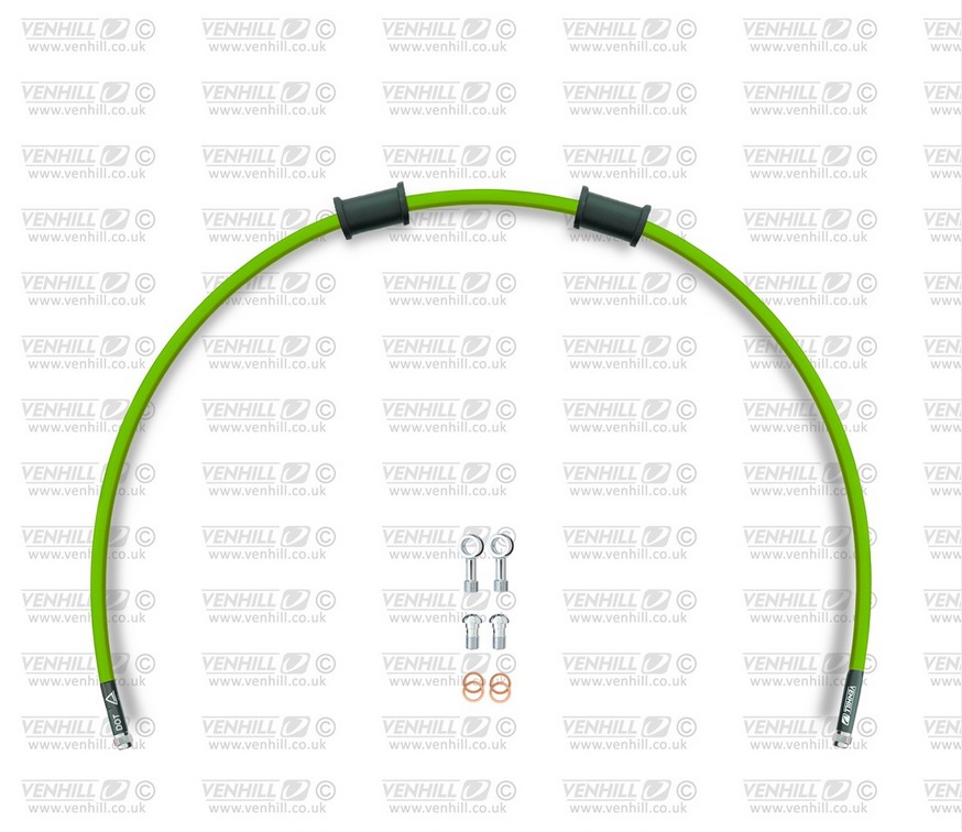 Set cevi za sklopko Venhill APR-10003C-GR POWERHOSEPLUS (1 cev v kompletu) Green hoses, chromed fittings