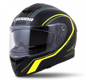 Full face helmet CASSIDA Integral GT 2.0 Reptyl black/ fluo yellow/ white 2XL