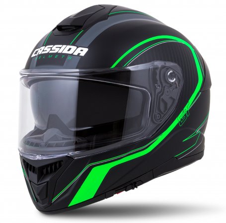 Full face helmet CASSIDA Integral GT 2.0 Reptyl black/ green/ white XL