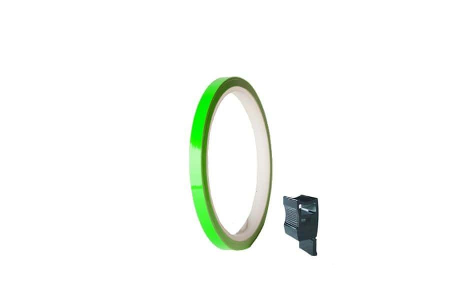 Rim strip PUIG 4542V green fluerescent 7mm x 6m (with aplicator)
