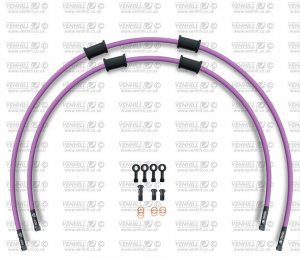 CROSSOVER Front brake hose kit Venhill HON-6043FB-PU POWERHOSEPLUS (2 cevi v kompletu) Purple hoses, black fittings