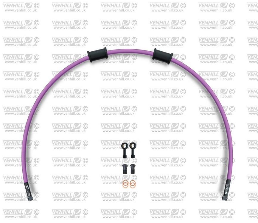 Set cevi za sklopko Venhill DUC-8001CB-PU POWERHOSEPLUS (1 cev v kompletu) Purple hoses, black fittings