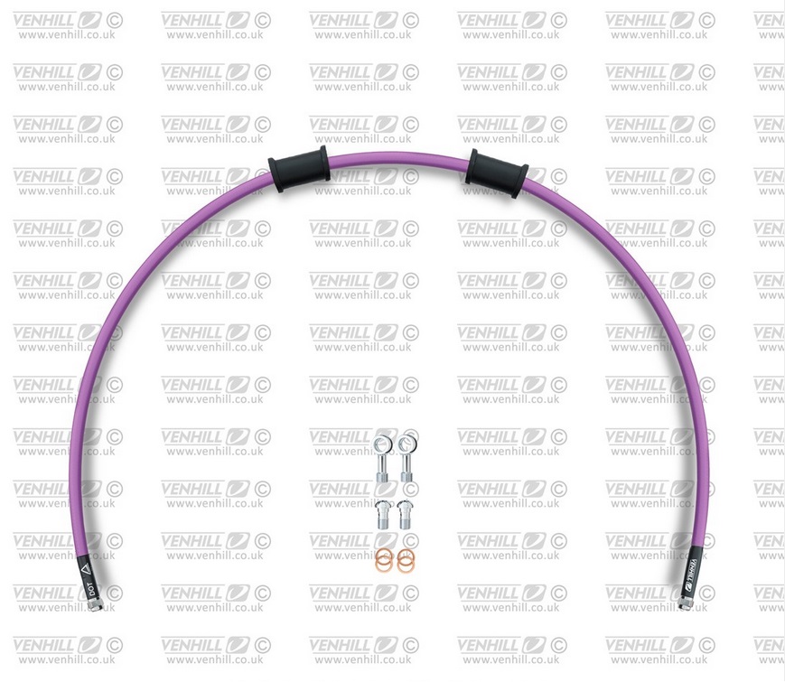 Set cevi za sklopko Venhill APR-10003C-PU POWERHOSEPLUS (1 cev v kompletu) Purple hoses, chromed fittings