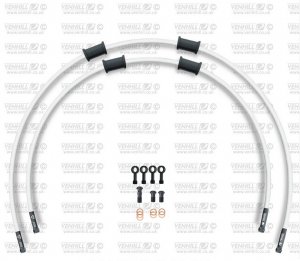 CROSSOVER Front brake hose kit Venhill HON-6043FB-WT POWERHOSEPLUS (2 cevi v kompletu) White hoses, black fittings