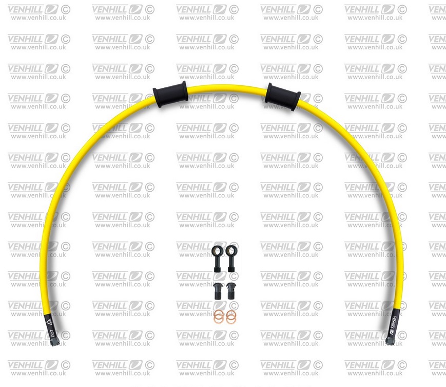 Set cevi za sklopko Venhill DUC-6003CB-YE POWERHOSEPLUS (1 cev v kompletu) Yellow hoses, black fittings