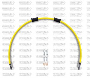 Set cevi za sklopko Venhill APR-10003C-YE POWERHOSEPLUS (1 cev v kompletu) Yellow hoses, chromed fittings